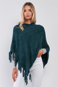 Intuitions Hooded Knit Poncho